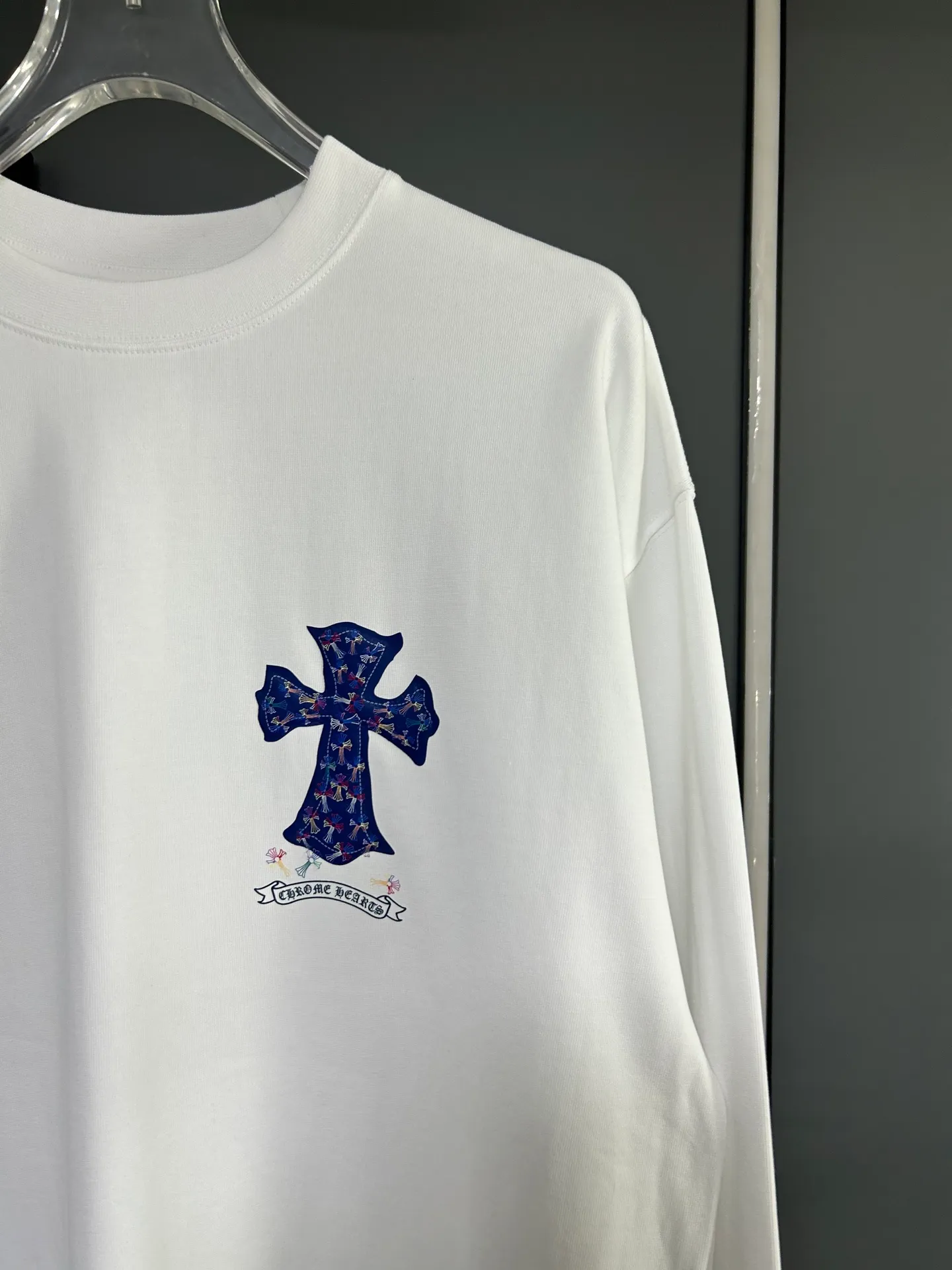 P230 2026 new (exclusive) Chrome Hearts autumn and winter limited edition heavyweight high-weight long-sleeved T-shirt, customized Dreamweaver Yayun ribbed cotton designer concept style Fabric: Heavy 380g Size: S M L XL Color: White Black